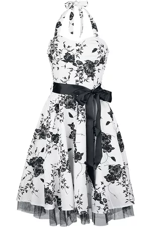 H&R London Rockabilly Keskipitkä mekko - Floral Long Dress - XS- XXL - varten Naiset