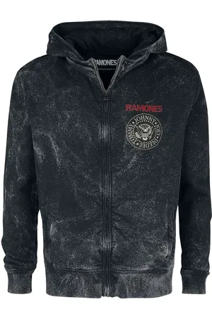 RAMONES Vetoketjuhuppari - Crest - S- XXL - varten Miehet