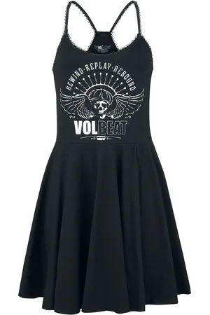 Volbeat Keskipitkä mekko - Skull Wings - S- 4XL - varten Naiset