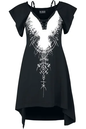 Poizen Industries Gootti Keskipitkä mekko - Summoner Dress - XS- 4XL - varten Naiset