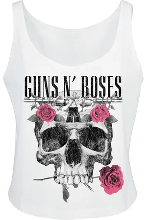 Guns N´Roses Toppi - Flower Skull - S- XL - varten Naiset