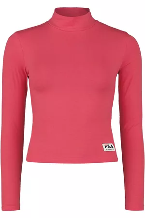 Fila Pitkähihainen paita - TARSIA cropped turtle neck long sleeve shirt - M- XL - varten Naiset