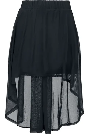 Gothicana Gootti Lyhyt hame - Hame läpinäkyvillä osilla - S- XXL - varten Naiset