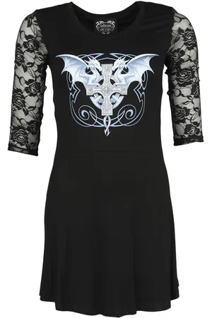 Gothicana Gootti Pitkähihainen paita - Gothicana X Anne Stokes pitkähihainen paita - S- XL - varten Naiset