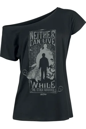 Harry Potter T-paita - Neither Can Live - Harry & Voldemort - S- L - varten Naiset