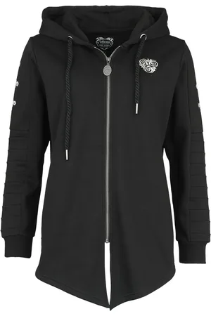 Gothicana Gootti Vetoketjuhuppari - Gothicana X Anne Stokes hupullinen takki - S- M - varten Naiset