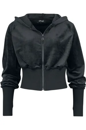 Gothicana Gootti Vetoketjuhuppari - Pehmyt Nicki-huppari - S- 5XL - varten Naiset