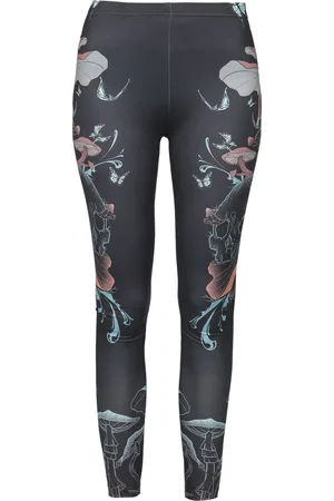 Full Volume Leggingsit - Leggingsit pääkallo- ja sienipainatuksilla - S- M - varten Naiset