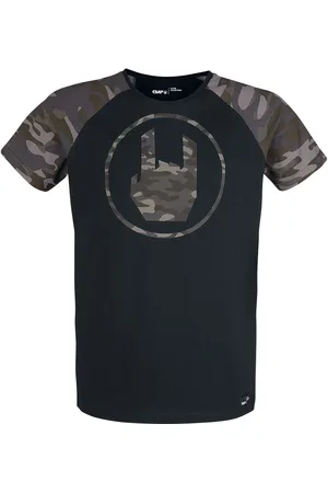 EMP T-paita - T-paita camokuvioisella Rockhand-painatuksella - S- XXL - varten Miehet