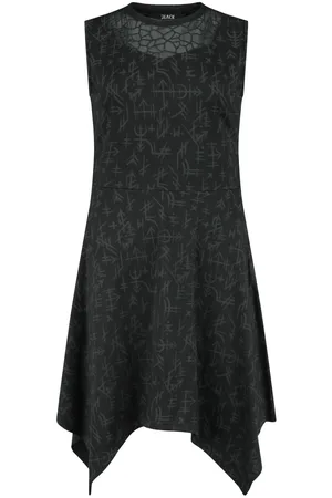 EMP Keskipitkä mekko - Dress With Runes Alloverprint - S- XL - varten Naiset