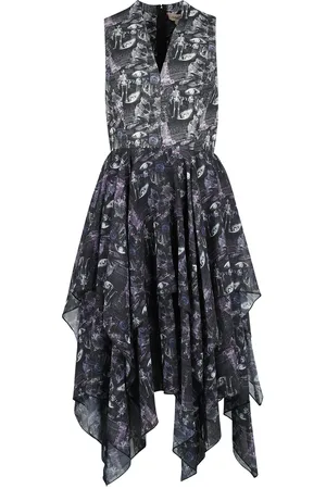 Coven United Keskipitkä mekko - Skeleton Dress - XS- XL - varten Naiset