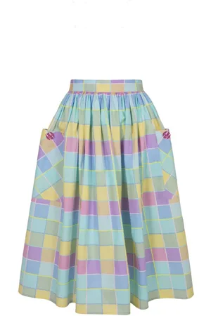 Hell Bunny Keskipitkä hame - Skye Skirt - XS- M - varten Naiset