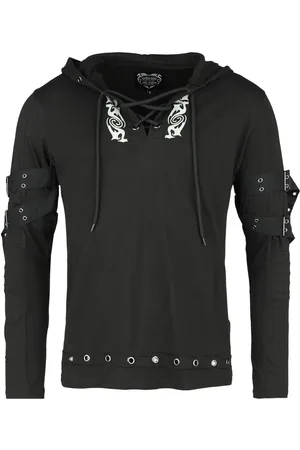 Gothicana Gootti Pitkähihainen paita - Gothicana X Anne Stokes pitkähihainen paita - M- XXL - varten Miehet