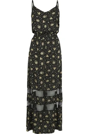 Gothicana Pitkä mekko - Mekko tähdillä, auringolla ja kuukaudella - S- XXL - varten Naiset