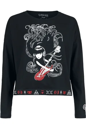 Gothicana Gootti Pitkähihainen paita - Gothicana X Emily The Strange - S- XXL - varten Naiset
