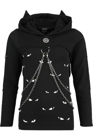 Gothicana Gootti Huppari - Gothicana X Emily the Strange 2-in-1-huppari/toppi - S- XL - varten Naiset