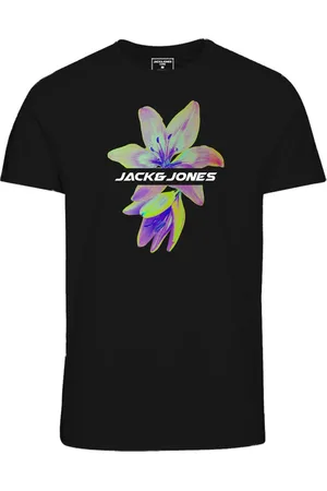 JACK & JONES T-paita - Jcoflower Print Tee S/S Crew Neck FST JNR - 128- 176 - varten lapset