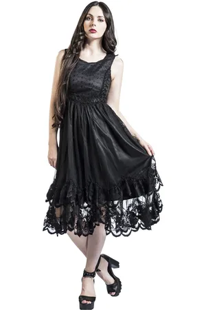Gothicana Gootti Keskipitkä mekko - Lacedress - M- L - varten Naiset