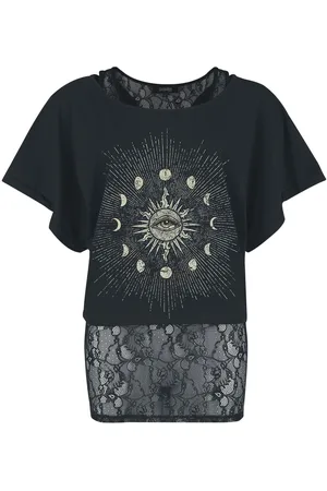 Gothicana T-paita - Double Pack with Sun and Moon - S- XXL - varten Naiset