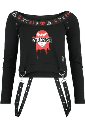 Gothicana Gootti Pitkähihainen paita - Gothicana X Emily the Strange pitkähihainen paita - S- XXL - varten Naiset