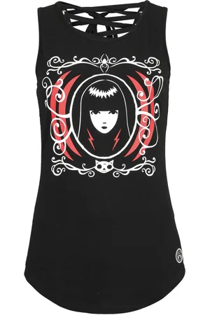 Gothicana Gootti Toppi - Gothicana X Emily the Strange toppi - S- XL - varten Naiset