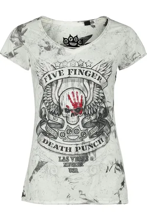Five Finger Death Punch T-paita - Skull - M- 3XL - varten Naiset