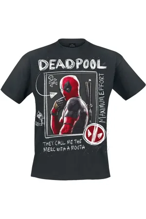 DEADPOOL T-paita - Wolverine Sketches - S- XXL - varten Miehet