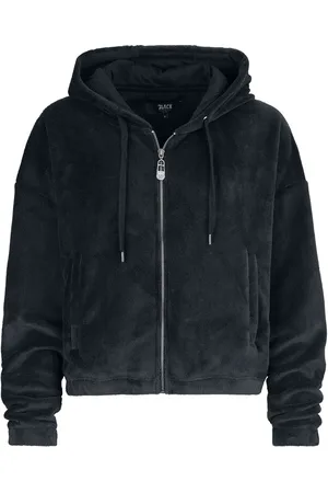 EMP Vetoketjuhuppari - Fluffy Hoody Jacket - M- XL - varten Naiset