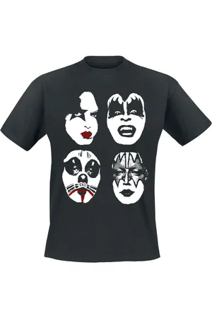 Kiss T-paita - Faces - S- 3XL - varten Miehet
