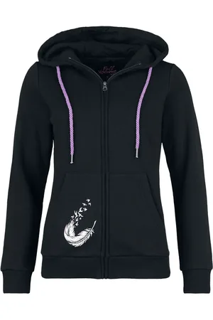 Full Volume Vetoketjuhuppari - Back Wing Zipped Hoodie - S- XL - varten Naiset
