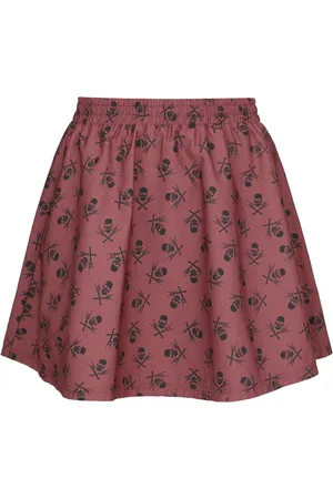EMP Lyhyt hame - A-Line Skirt with Skull Print - S- XXL - varten Naiset