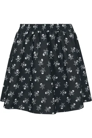 EMP Lyhyt hame - Skull Skirt - S- XXL - varten Naiset