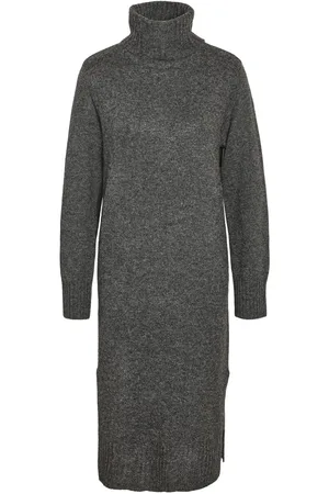 Noisy May Keskipitkä mekko - NMViola L/S Rollneck Knitt Dress FWD NOOS - XS- L - varten Naiset