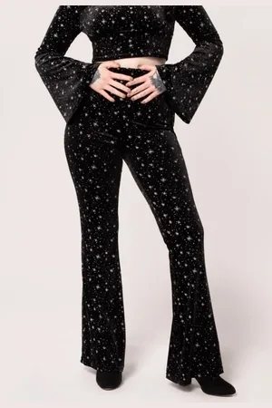 Hell Bunny Kangashousut - Vela Trousers - XS- L - varten Naiset