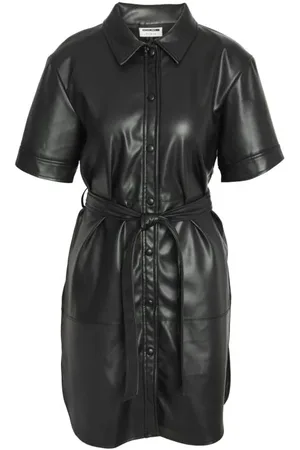 Noisy May Keskipitkä mekko - NMANDY PU 2/4 SHIRT DRESS NOOS - XS- M - varten Naiset