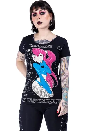 Cupcake Cult Anime T-paita - Nightmare T-paita - S- XL - varten Naiset