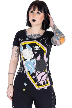 Cupcake Cult Gootti T-paita - Sleepy Bats T-paita - S- XXL - varten Naiset