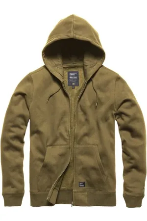 Vintage industries Vetoketjuhuppari - Redstone Hooded Sweatshirt - S- M - varten Miehet