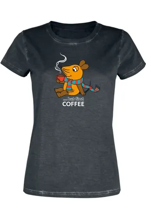 Die Sendung mit der Maus T-paita - - ...but first COFFEE - S- 5XL - varten Naiset