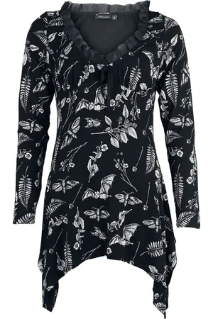 Jawbreaker Gootti Pitkähihainen paita - Herbat Bat Blouse - XS- XL - varten Naiset