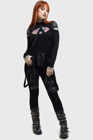 Killstar Gootti Kangashousut - Baphster Jeans - XS- 4XL - varten Naiset