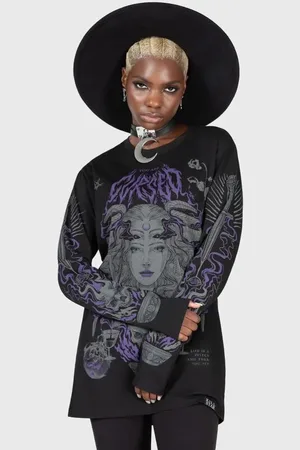 Killstar Gootti Pitkähihainen paita - Allergra Long-sleeved Top - XS- S - varten Naiset