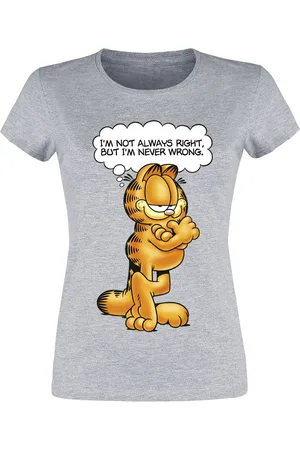 Garfield T-paita - I´m Not Always Right, But I´m Never Wrong - L- XXL - varten Naiset