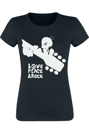LOONEY TUNES T-paita - Tweety - Love, Peace & Rock - S- XXL - varten Naiset