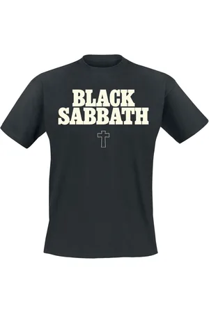Black Sabbath T-paita - Typo Cross - S- XXL - varten Miehet