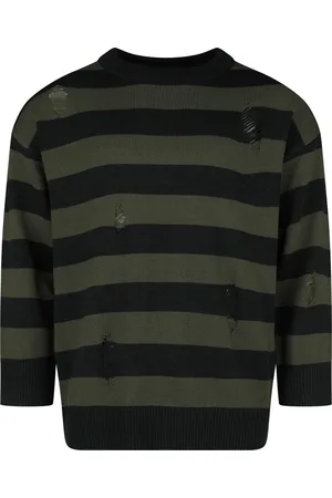 Banned Alternative Gootti Neulepaita - Striped Knit Sweater - S- XXL - varten Miehet