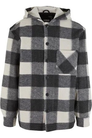 Urban classics Välikausitakki - Big Check Jacket With Hood - M - varten Miehet