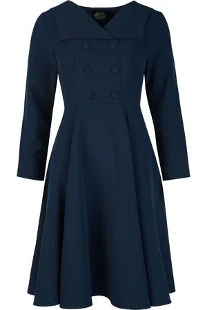 H&R London Rockabilly Keskipitkä mekko - Maria Swing Dress - XS- 3XL - varten Naiset