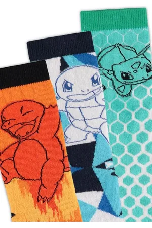 Pokemon Gaming Sukat - Charmander Bulbasaur Squirtle Elements Socks - EU39-42- EU 43-46 - varten