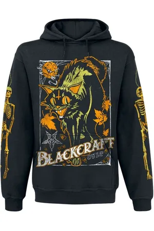 Blackcraft Cult Gootti Huppari - Vintage Halloween Cat Hoodie Jacket - M- XXL - varten Miehet